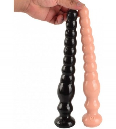 Anal Sex Toys Extra Long Anal Beads with Suction Cup Butt Plug Sex Toys for Woman Men Anus - Yellow - CU19354MU8T $8.51