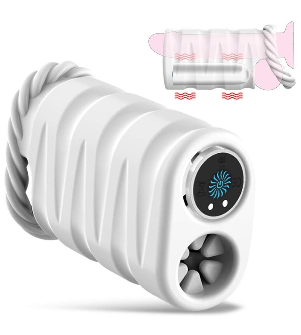 Male Masturbators Vibrating Male Masturbator with Detachable Bullet Vibrator-Electric Realistic Textured Vagina Pocket Pussy ...