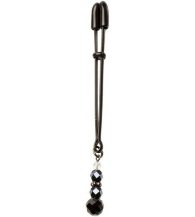 Vibrators Black Beaded Clit Clamp with Tweezer Tip- Black - Black - C31139EONCR $12.46