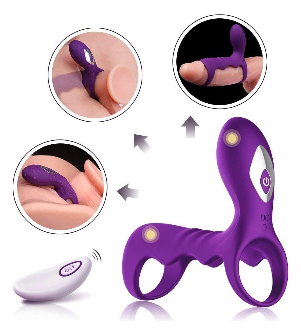 Penis Rings Vibrating Cock Rings Male Penis Ring Massager G Spot Vibrator with Remote Control Adult Sex Toys Rechargeable Cli...