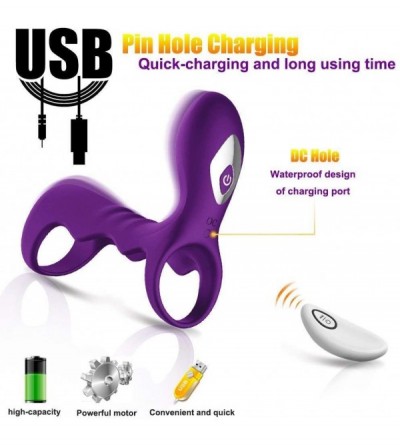 Penis Rings Vibrating Cock Rings Male Penis Ring Massager G Spot Vibrator with Remote Control Adult Sex Toys Rechargeable Cli...