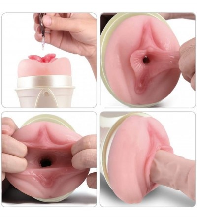 Male Masturbators Male Masturbators Cup- Pocket Pussy with Detachable Magnetic Case- Double-end Realistic Butterflies Vagina ...