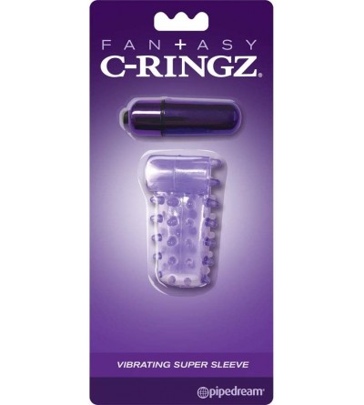 Pumps & Enlargers Fantasy C-Ringz Vibrating Super Sleeve Purple - C9187CLLNHY $10.65