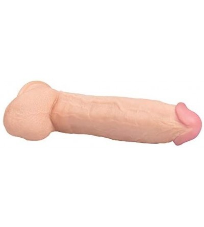 Dildos 12.2 inch Liquid Silicone Dildo Lifelike Huge Dong Strong Suction Cup Realistic and Extremely Soft Adult Toy - 100% Wa...