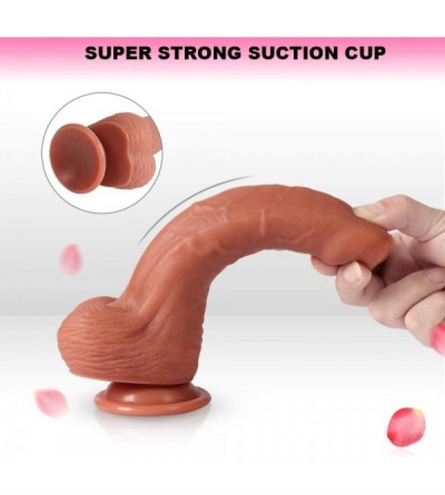 Dildos Realistic Dildo- 8.5 inch Dual Layered Silicone G-Spot Anal Dildos-Women Sex Toys with Suction Cup Base for Hands-Free...