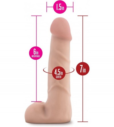 Novelties 7" Realistic Feel Flexible Spine Dildo - Cock and Balls Dong - Sex Toy for Women - Sex Toy for Adults (Natural) - C...