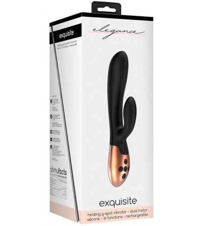 Vibrators Heating G-spot Vibrator - Exquisite (Black) - Black - CI18GQS7SQA $41.80