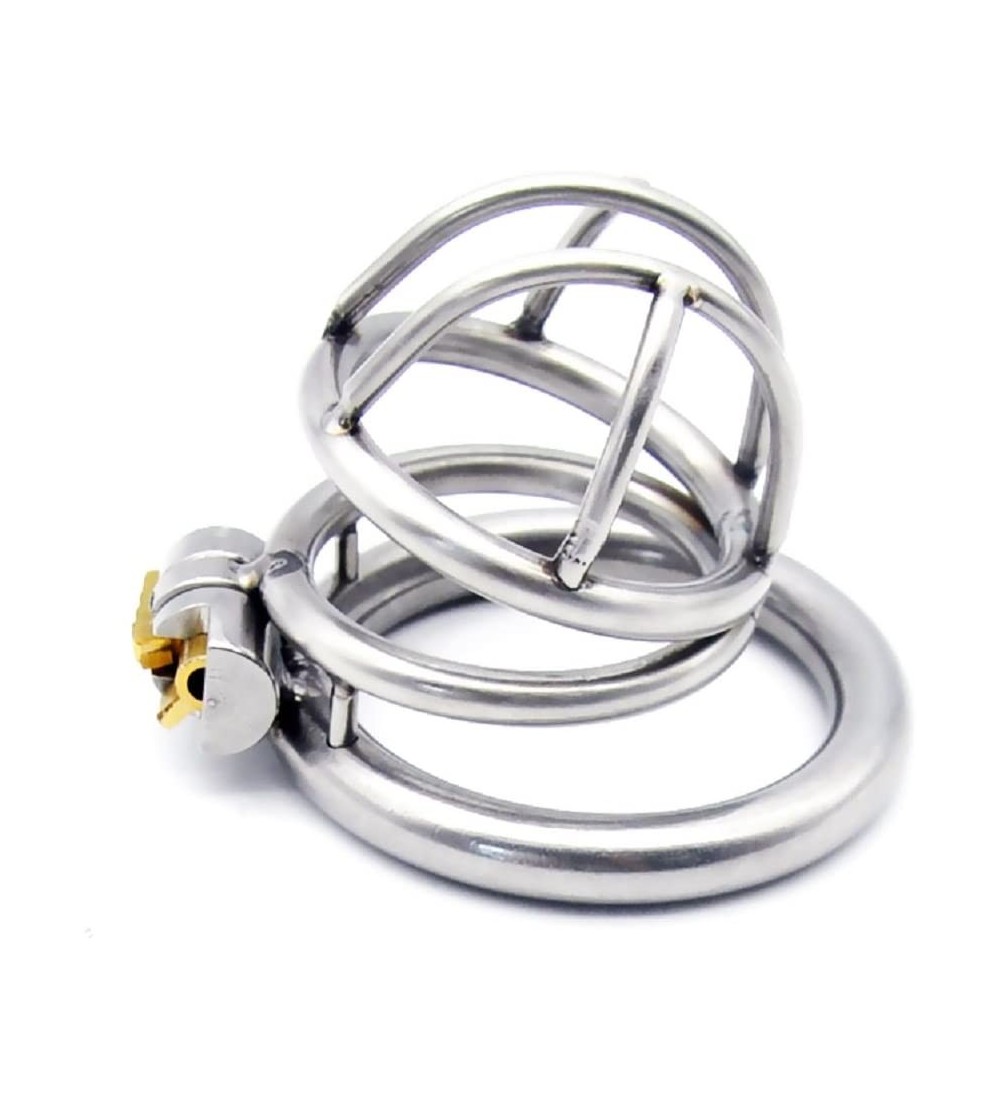 Chastity Devices Male Stainless Steel Chastity Cage Device 118 (40mm Ring) - CM12KHE4SIP $12.05