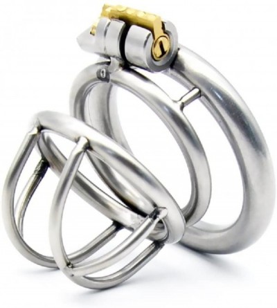 Chastity Devices Male Stainless Steel Chastity Cage Device 118 (40mm Ring) - CM12KHE4SIP $12.05