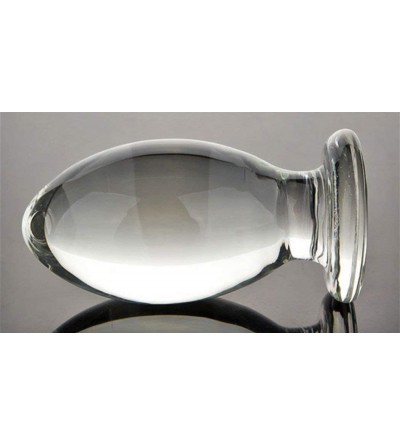 Anal Sex Toys Huge Head Glass Butt Plug- Clear- Extra Large- 22.88 Ounce - CR11OCJN94L $16.78