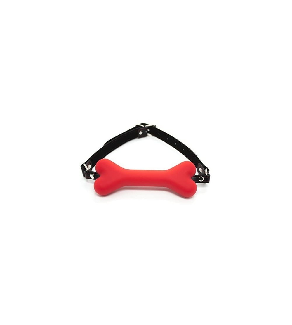 Gags & Muzzles Sex Adult Bondage Silicone Dog Bone Gag Red Ball Restraints Straps for Couple Role Play Kit - Red-1 - CZ12BDZX...