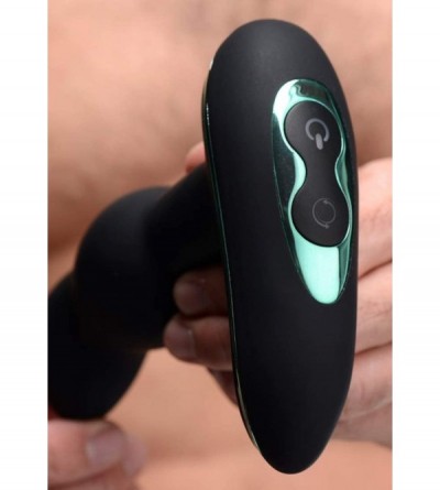 Anal Sex Toys Rimsation 7X Silicone Prostate Vibrator with Rotating Beads- Black - C3186UGOO0I $46.33