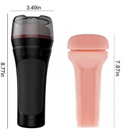 Male Masturbators Male Masturbator Cup with Vibrator Detachable Pocket Pussy Sex Toys for Male- Realistic Textured Vagina Str...