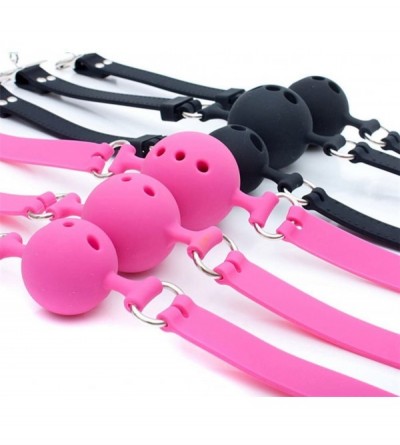 Gags & Muzzles Silicone Breathable Ball Gag for Adult Bondage Restraints Sex Play (Pink- 1.5in Ball) - Pink - CJ18EDCKSYD $9.45