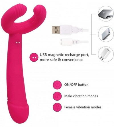 Vibrators Intense Couple Vibrator- G-spot clit Vibrator- Triple Vibrator Suitable for him and her- Couple's Rabbit Vibrator G...