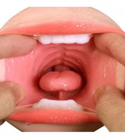 Male Masturbators Male Massage Toy Realistic Mouth Kiss Male Masturbation Toy for Men Stag Night Gift - CS187U97H72 $8.06